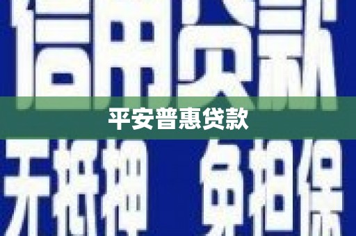 清镇平安普惠贷款
