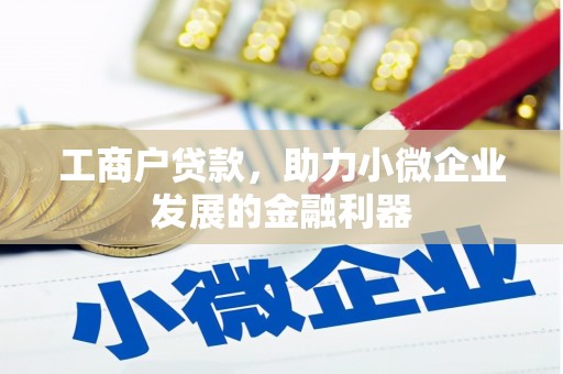玛曲工商户贷款,助力小微企业发展的金融利器 玛曲工商户贷款,助力小微企业发展的金融利器