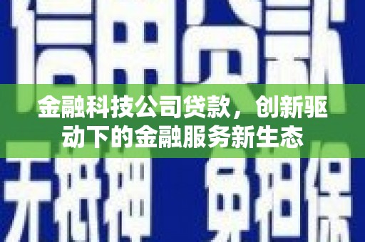 宁明金融科技公司贷款，创新驱动下的金融服务新生态