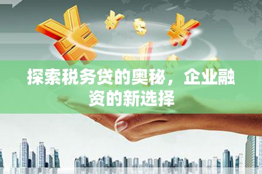 浉河探索税务贷的奥秘，企业融资的新选择