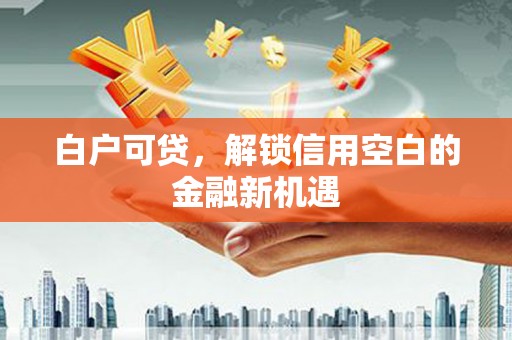 墨江白户可贷，解锁信用空白的金融新机遇