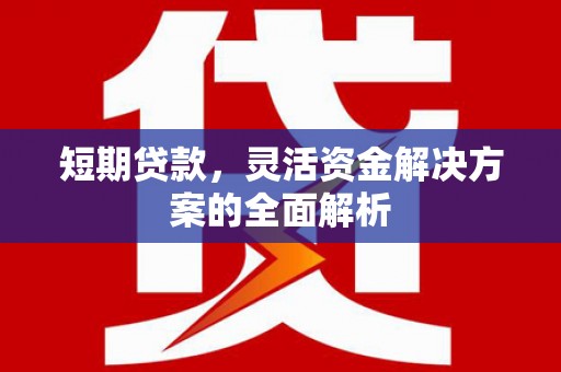 官渡短期贷款，灵活资金解决方案的全面解析