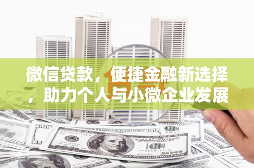 东西湖微信贷款，便捷金融新选择，助力个人与小微企业发展