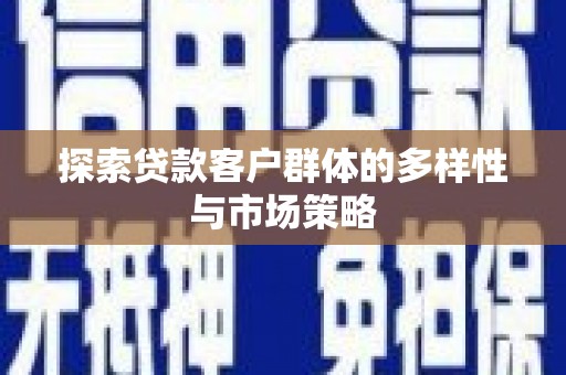龙文探索贷款客户群体的多样性与市场策略