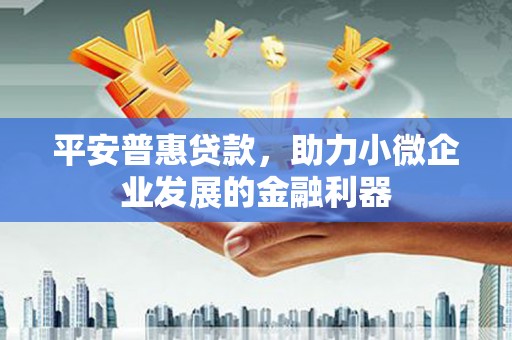 晋州平安普惠贷款，助力小微企业发展的金融利器