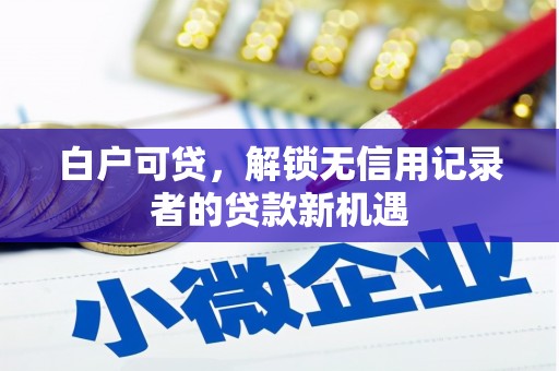 张掖白户可贷，解锁无信用记录者的贷款新机遇