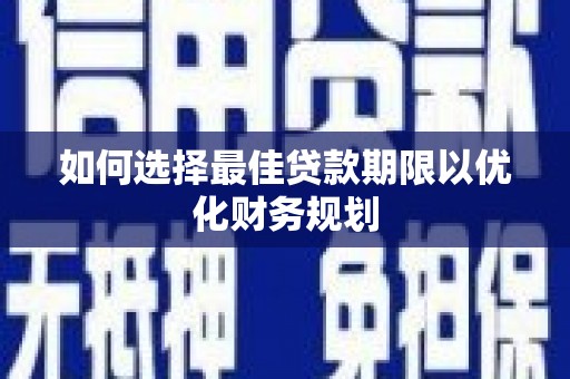 新河如何选择最佳贷款期限以优化财务规划