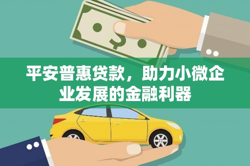 马边平安普惠贷款，助力小微企业发展的金融利器