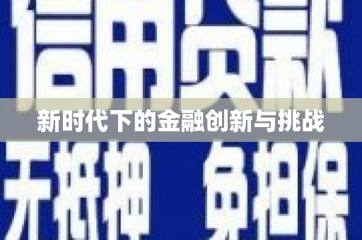 王益新时代下的金融创新与挑战